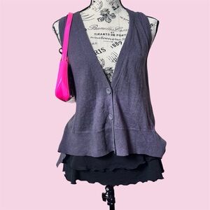 American Eagle Outfitters Gray Sleeveless Blouse